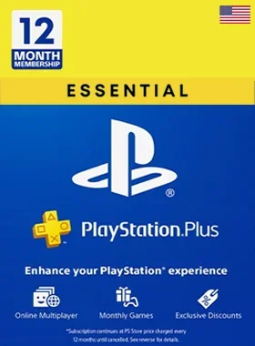12 Month PS Plus Essential Membership US